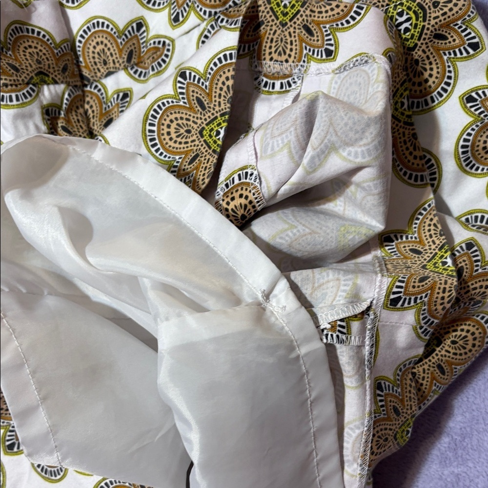 Jones New York Signature Size 6 Pencil Skirt – White Brown Medallion Print READ - Picture 6 of 13